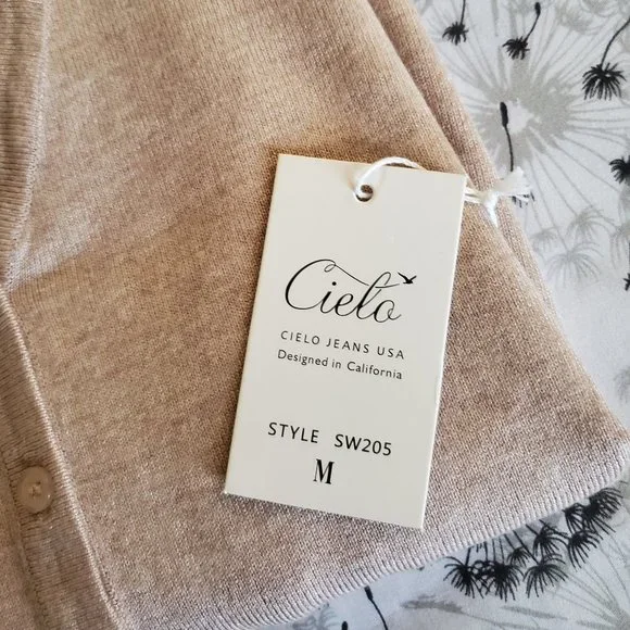 SOFT & STRETCHY L/S V-NECK CARDIGAN SWEATER-NWT - Picture 7 of 9